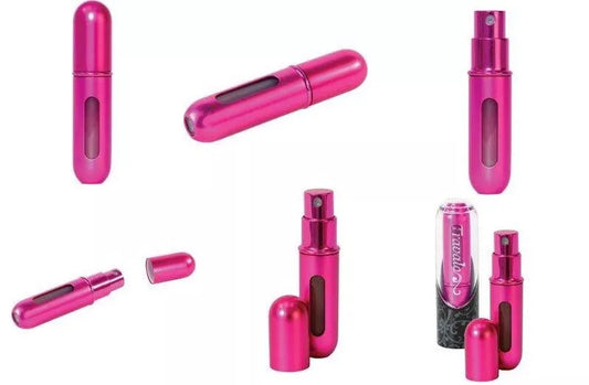 Travalo Refillable Perfume Travel Atomizer By Travalo, Airline Approved Hot Pink 0.17oz (Fragrance Not Included)
